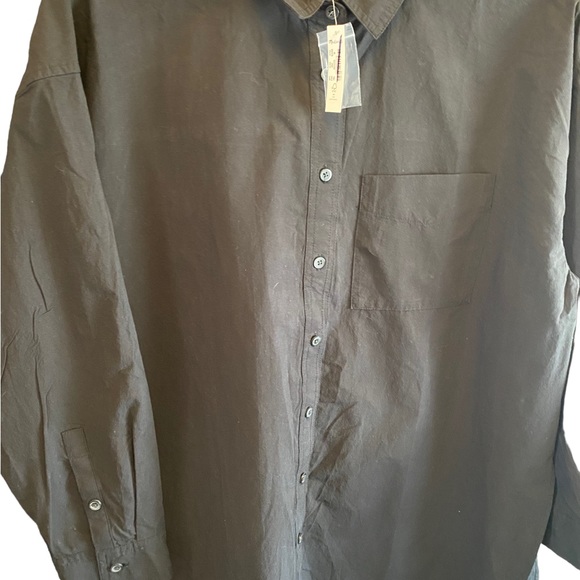 Madewell oversize size medium black blouse button up nwts - Picture 9 of 9